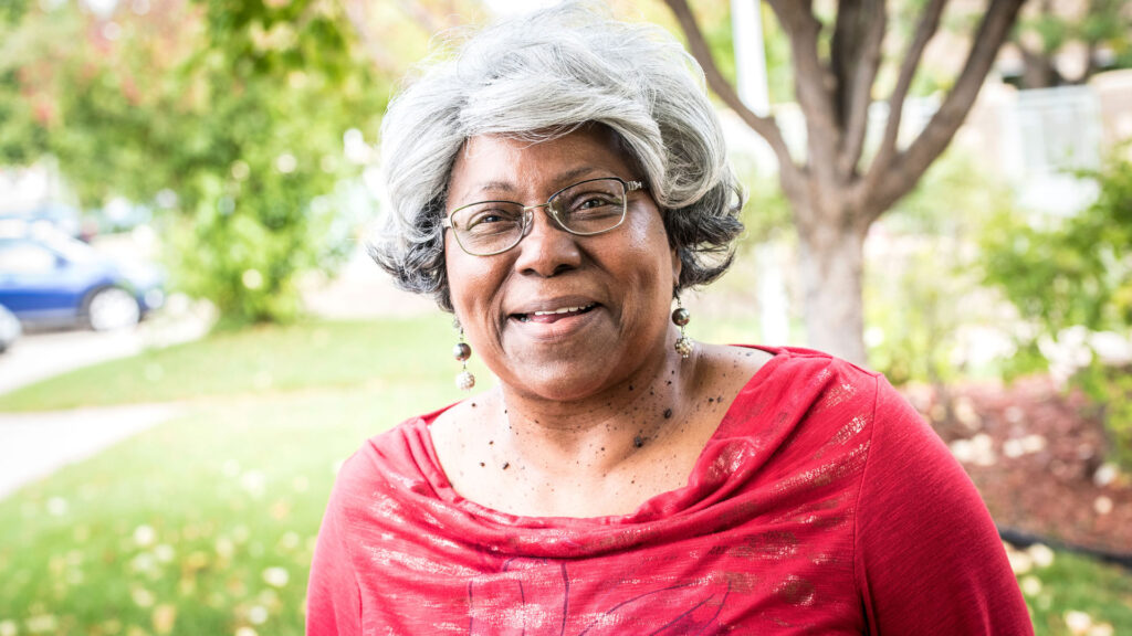 Older Black woman smiling