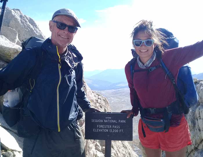 Dave Fink and his daugher, Kaia, on the Pacific Crest Trail