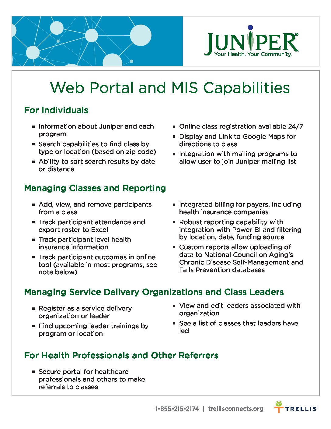 Web Portal and MIS Capabilities
